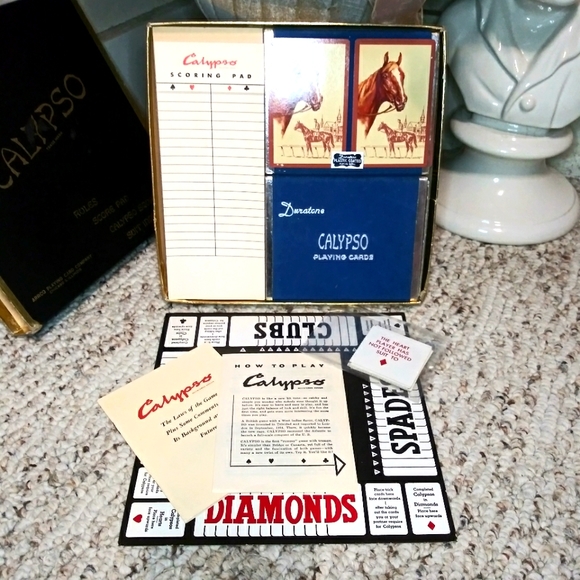Vintage 1950's Duratone Horse Decorated Calypso Card Game Boxed Set - Picture 3 of 8